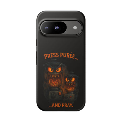 Phone Case - 'Press Purée...and Pray' Halloween Horror Protective Cover