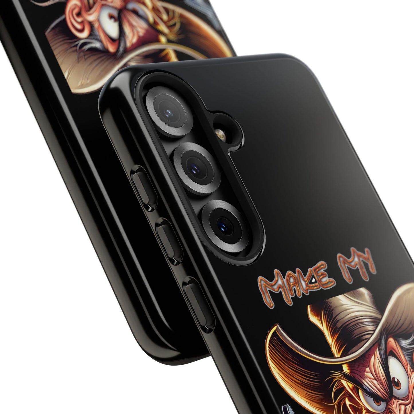 Phone Case - 'Make My Day' Cowboy Revolver Graphic Protective Case