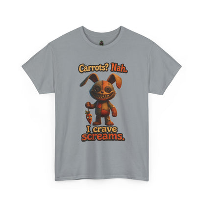 Creepy Bunny Plush I Crave Screams T-Shirt | Halloween Horror Tee