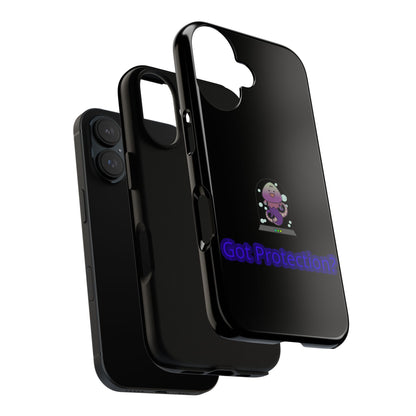 Phone Case — 'Got Protection?' Cute Purple Alien Anti-Shock Protective Cover