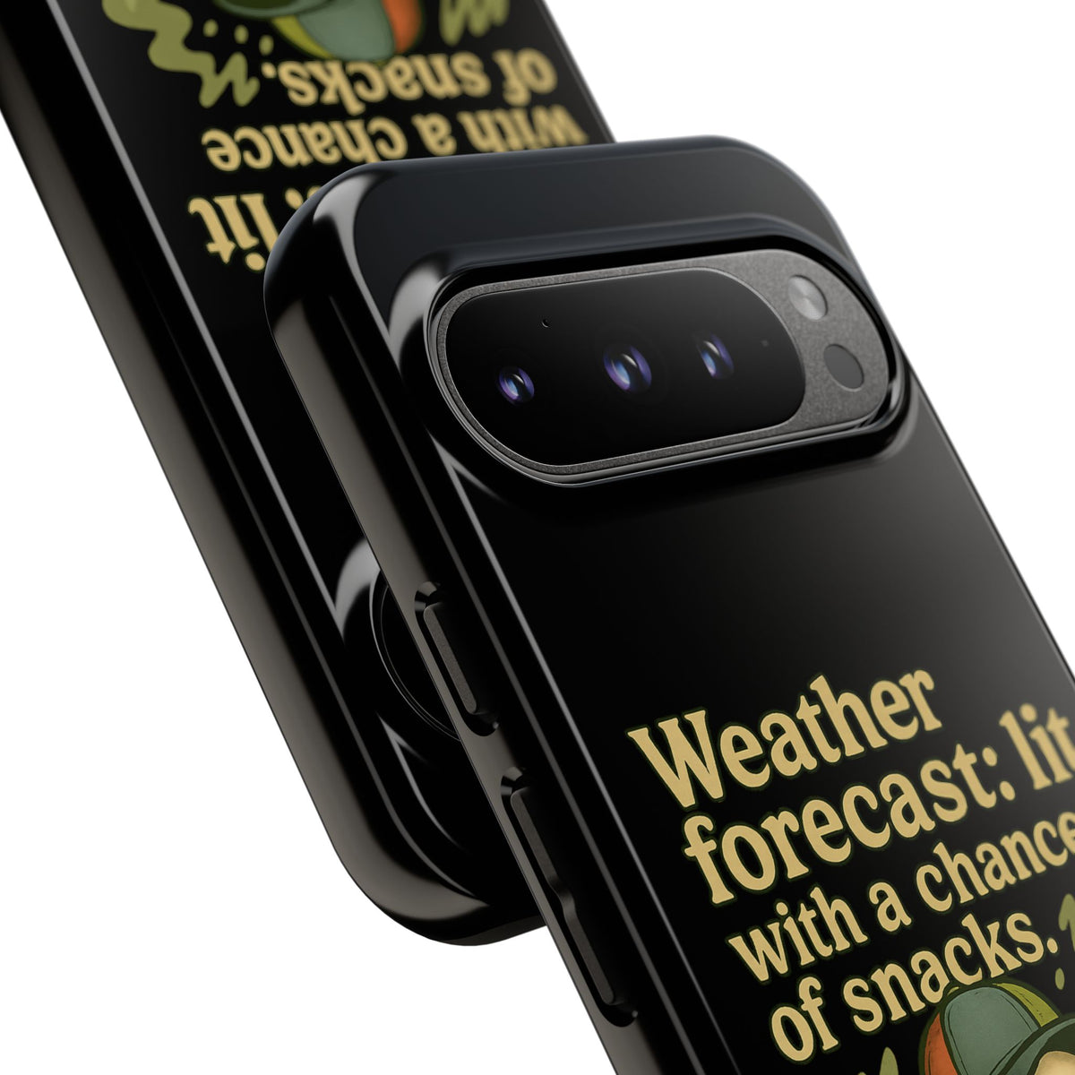 Phone Case — "Weather Forecast: Lit with a Chance of Snacks" Retro Graphic