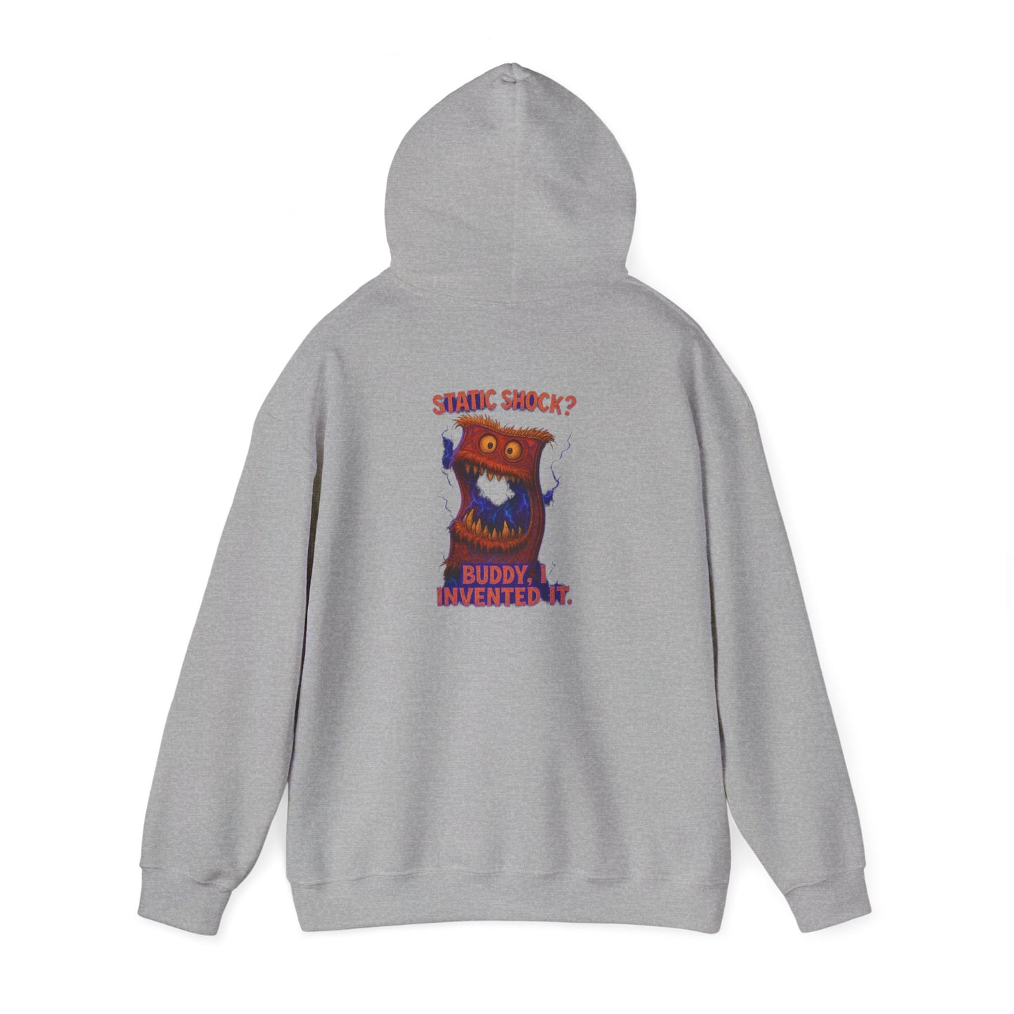 Hoodie — Playful 'Buddy Invented' Cartoon Owl Graphic Pullover