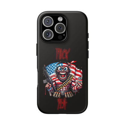 Phone Case — American Flag Skull Soldier Design (Tough Cases)