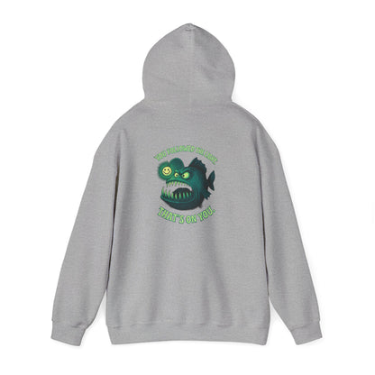 Hoodie — 'You Found the Light? That's On You.' Green Anglerfish Graphic Hooded Sweatshirt