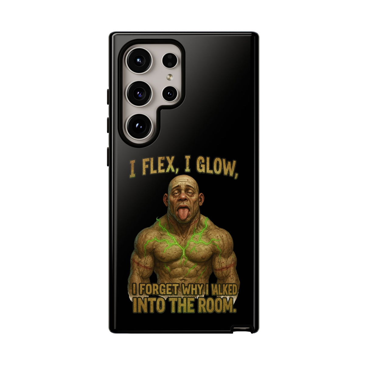 Phone Case — I Flex, I Glow Funny Muscular Guy Phone Cover