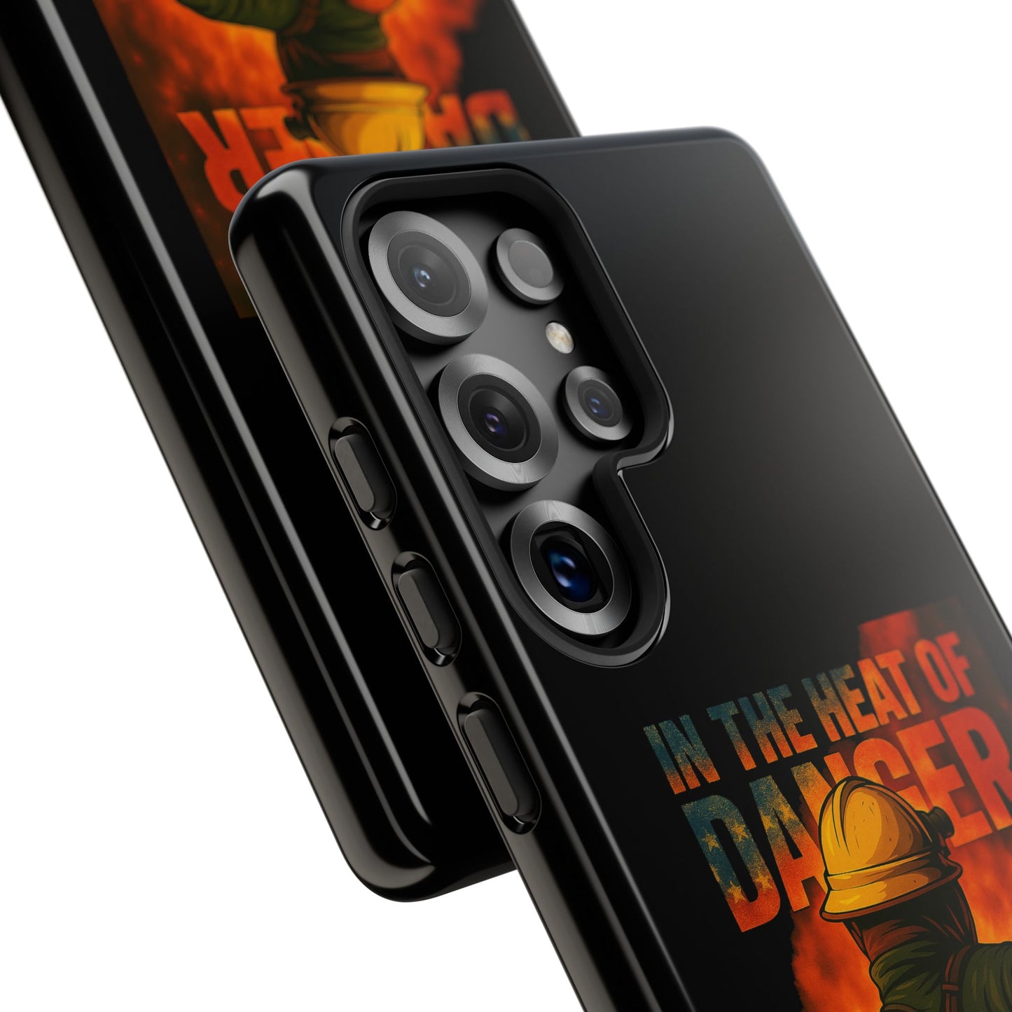 Firefighter Phone Case — "In the Heat of Danger We Hold the Line" Tough Protective Case