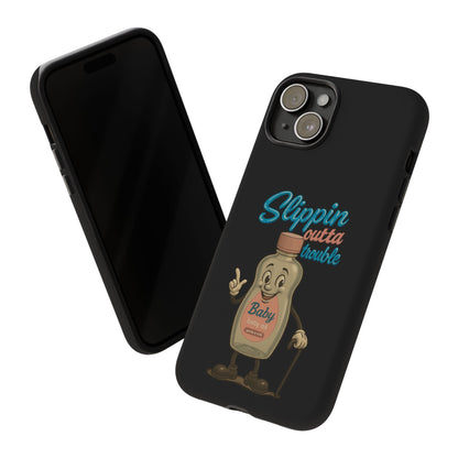 Phone Case — Retro 'Slippin Outta Trouble' Baby Bottle Design