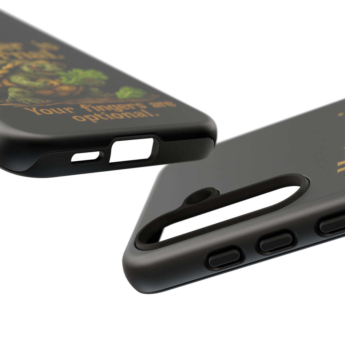 Phone Case — 'Hunger Is Eternal, Your Fingers Are Optional' Turtle Snack Graphic