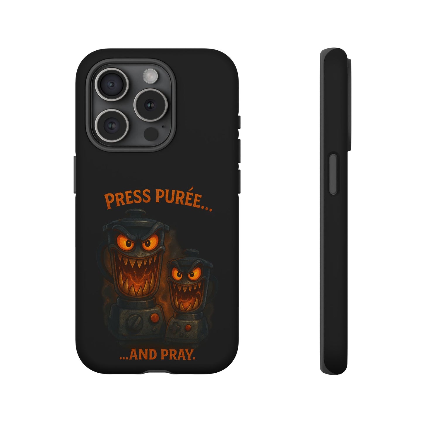Phone Case - 'Press Purée...and Pray' Halloween Horror Protective Cover
