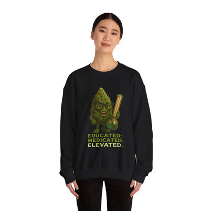 Educated. Medicated. Elevated. Crewneck Sweatshirt – Bud Edition