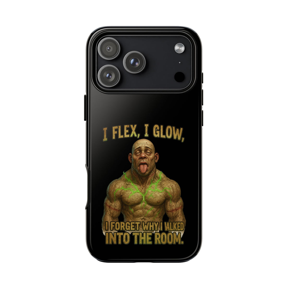 Phone Case — I Flex, I Glow Funny Muscular Guy Phone Cover