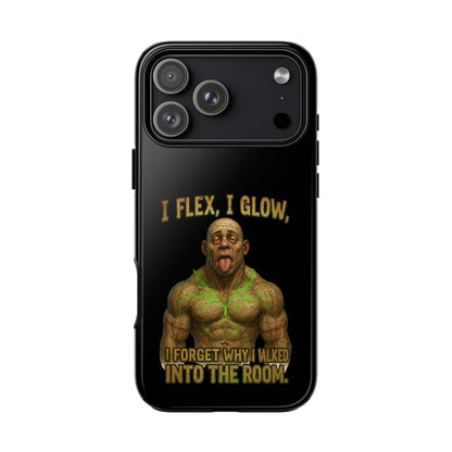 Phone Case — I Flex, I Glow Funny Muscular Guy Phone Cover