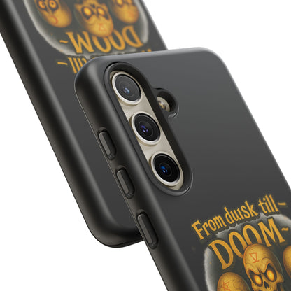 Phone Case — "From Dusk Till Doom We Jam" Skeleton Band Design