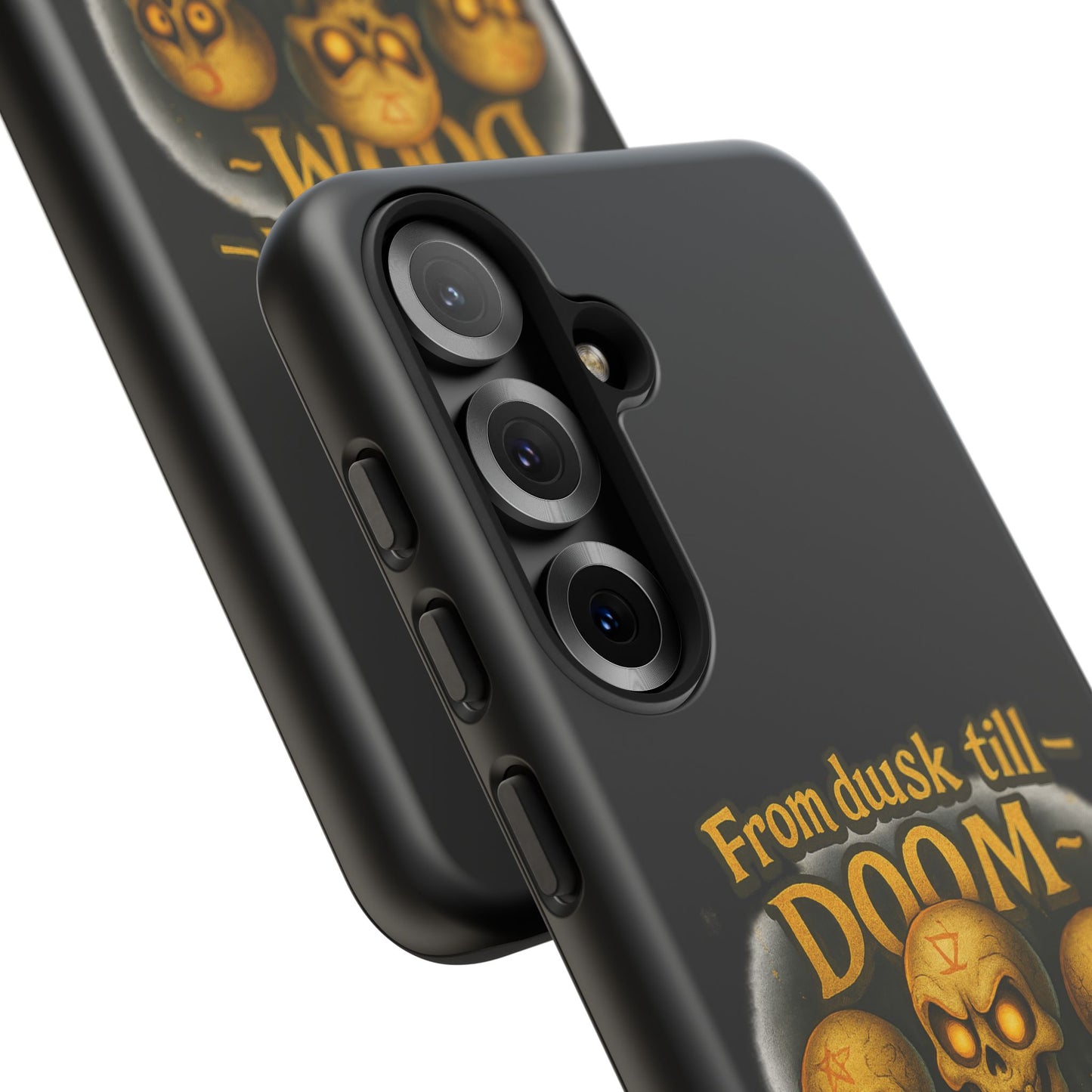 Phone Case — "From Dusk Till Doom We Jam" Skeleton Band Design