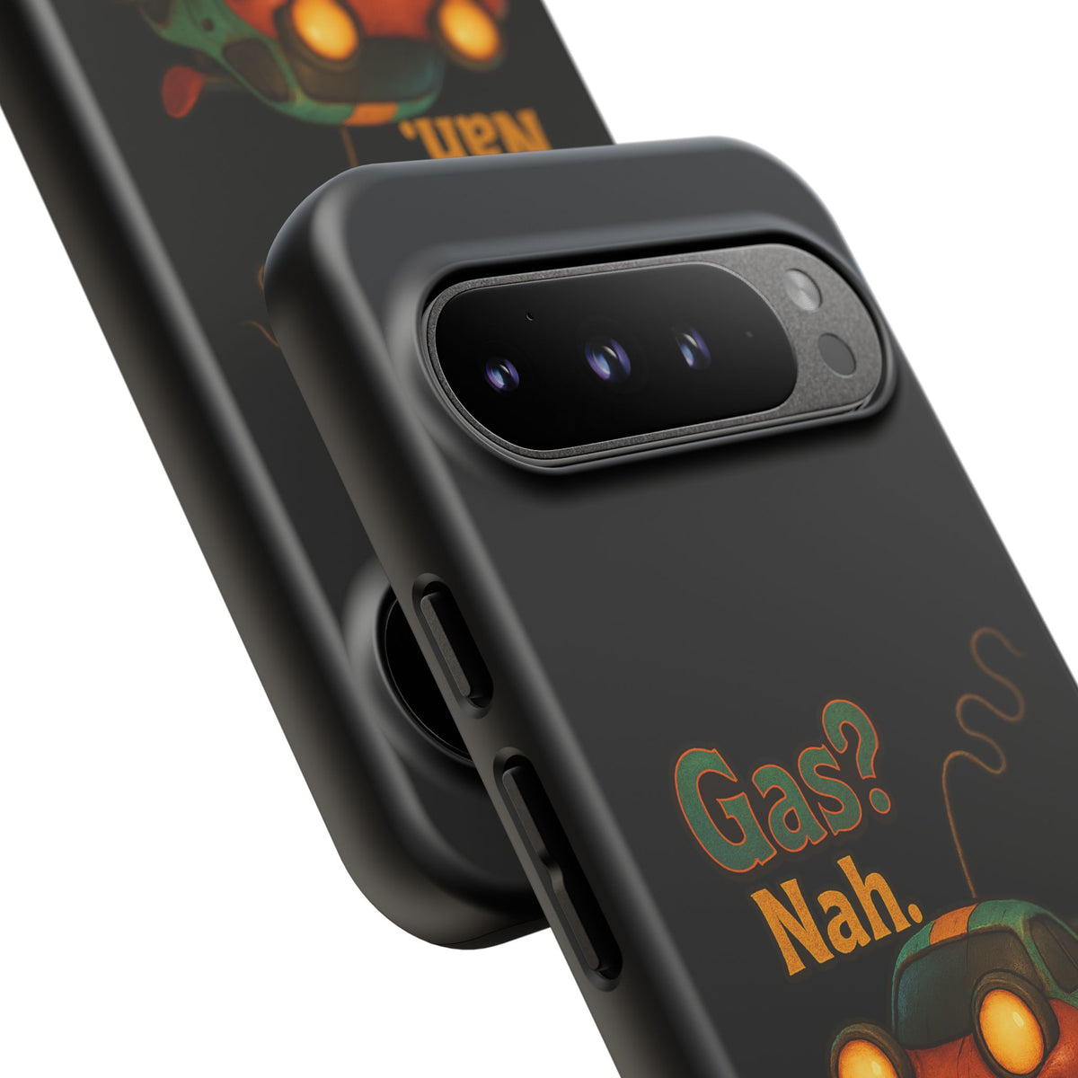 Phone Case — "Gas? Nah. I Run on Bad Far Decisions" Funny Cartoon Car Protective Cover
