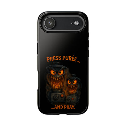 Phone Case - 'Press Purée...and Pray' Halloween Horror Protective Cover