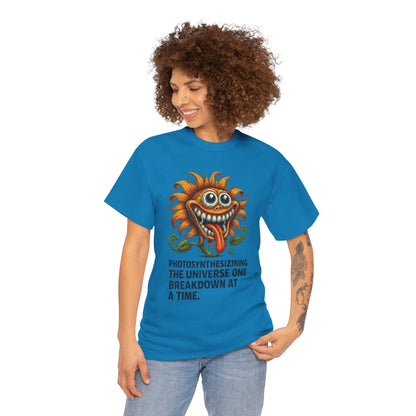 Photosynthesizining the Universe – Funny Sunflower Breakdown T-Shirt