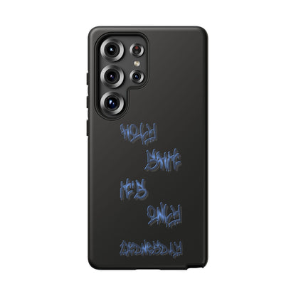 Phone Case — Blue Neon Graffiti "Tough Cases" Protective Cover