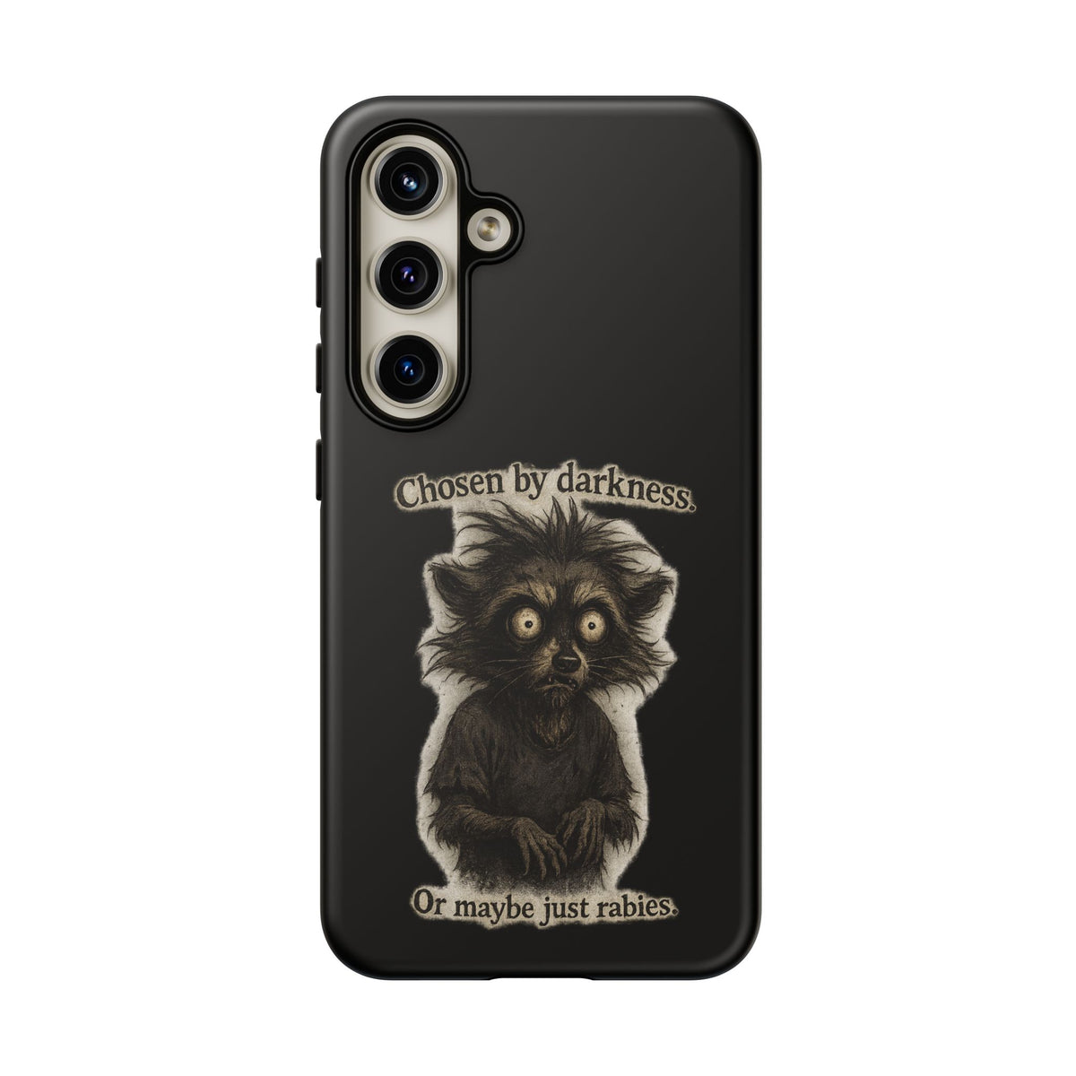 Phone Case - "Chosen by Darkness (Or Maybe Just Rabies)" Cute Creepy Retro Creature Protective Case