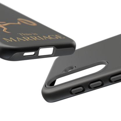 Phone Case - ‘This is Marriage’ Gold Ring Cartoon Design