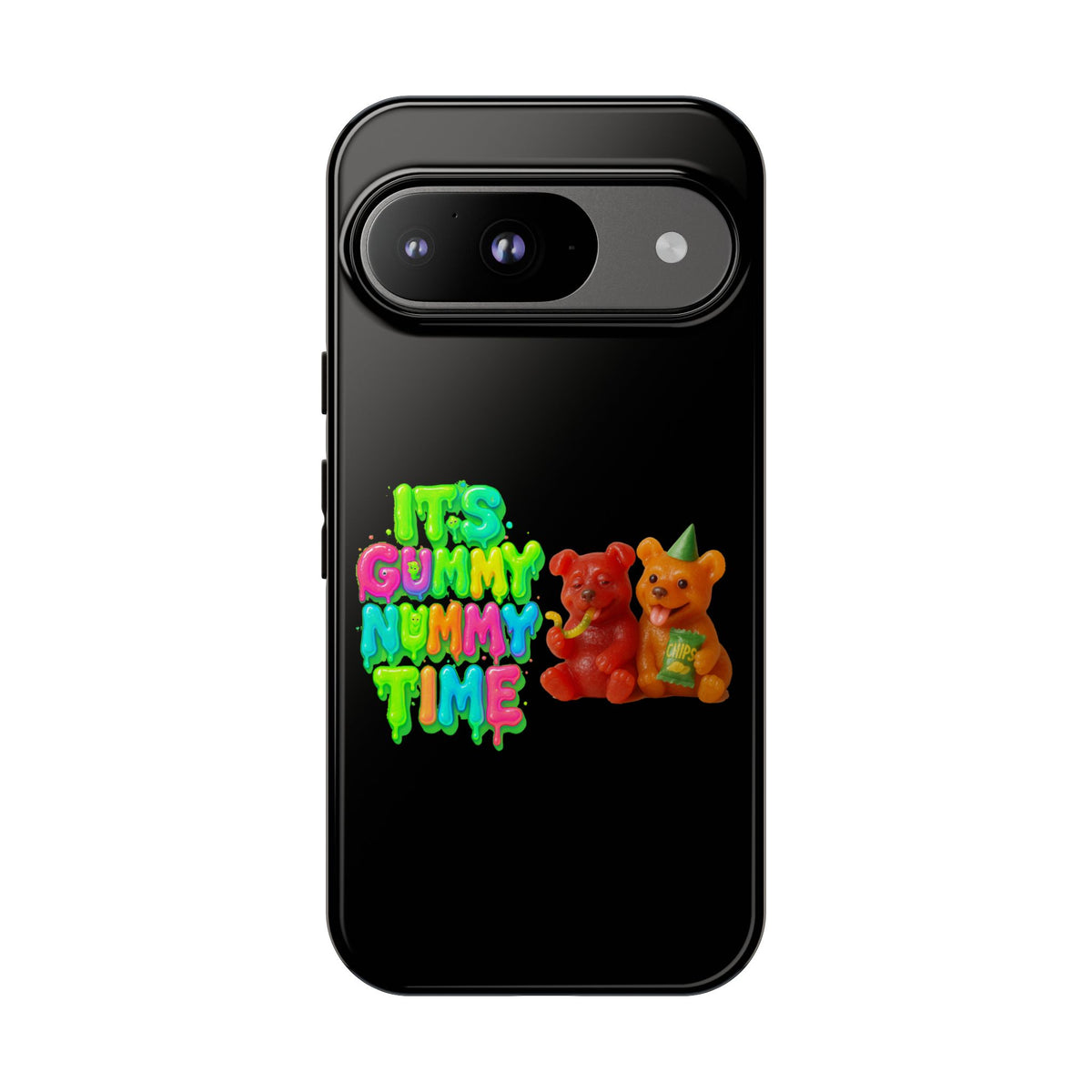 Phone Case — "It's Gummy Nummy Time" Colorful Gummy Bear Protective Case