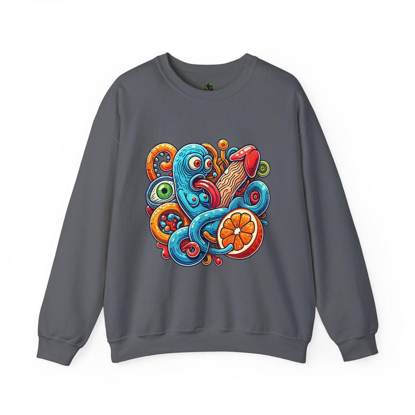 Psychedelic Tentacle Citrus Crewneck Sweatshirt