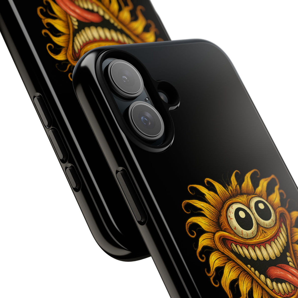 Phone Case - Smiling Sunflower Design with "Photosynthesizing the Universe One Breakdown at a Time"