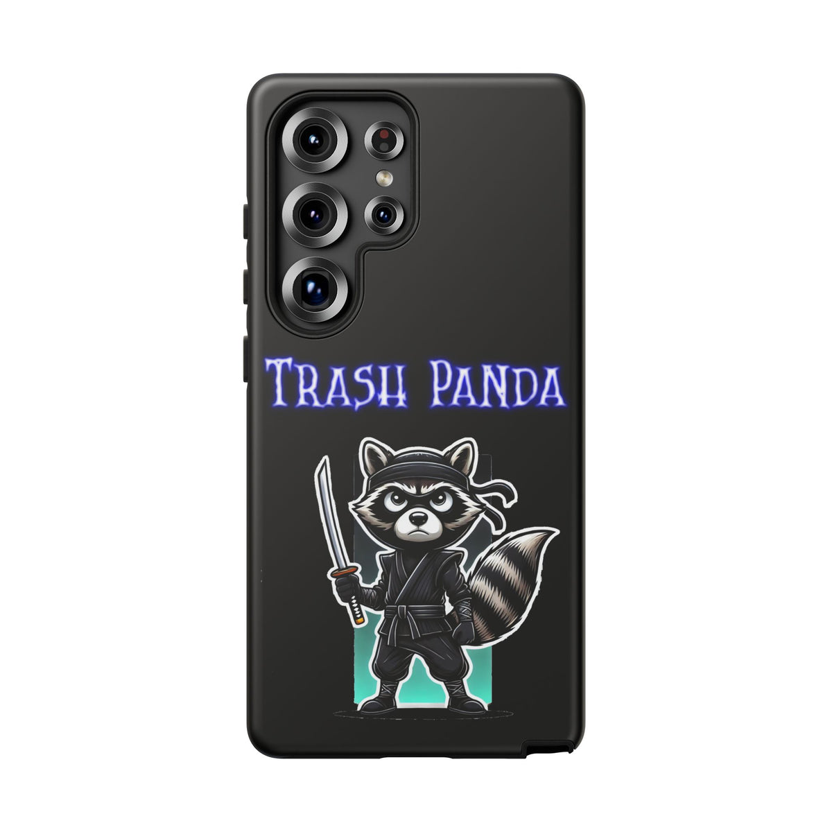 Trash Panda Ninja Phone Case — Cute Raccoon Warrior Protective Case