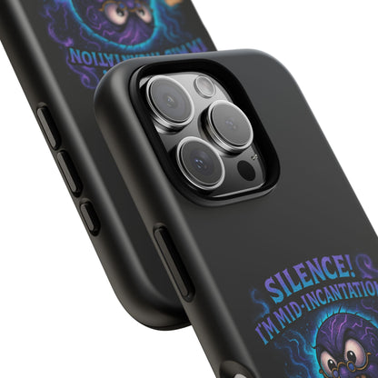 Phone Case — "Silence! I'm Mid-Incantation" Cute Angry Spider Magic Design