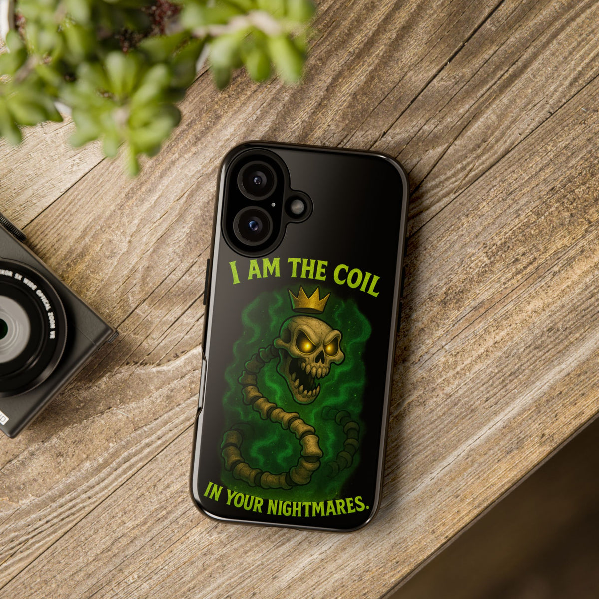 Tough Cases — “I Am The Coil In Your Nightmares” Skull Snake Shockproof Phone Case