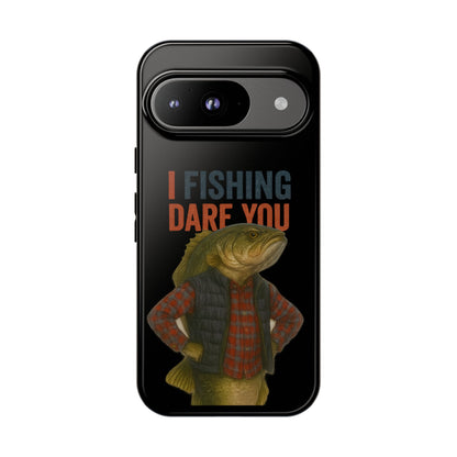 Fishing Dare You Phone Case — Funny Bass Angler Protective Cover