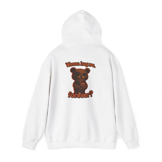 Bear Graphic Hoodie - "Wanna Bone Forever?" Vintage Creepy Cute Pullover