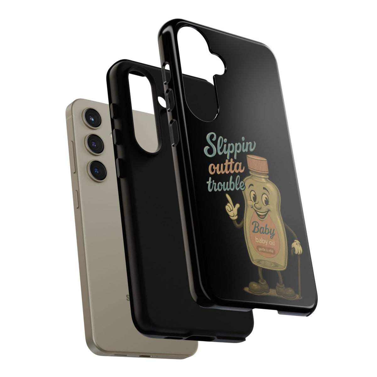 Phone Case — 'Slippin Outta Trouble' Retro Baby Oil Mascot