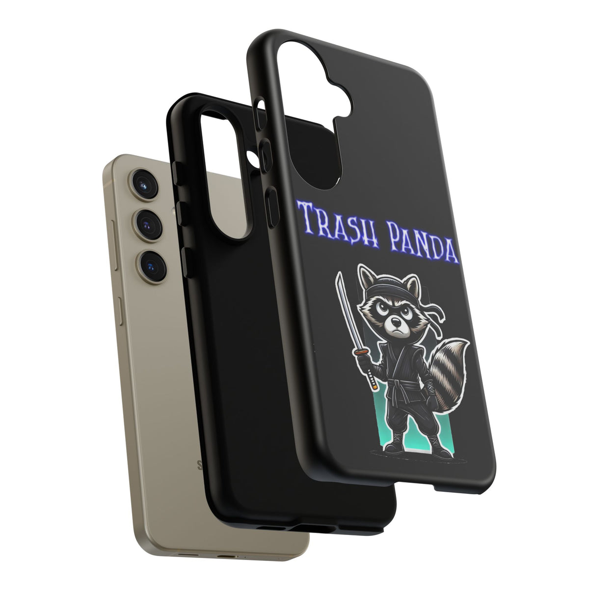 Trash Panda Ninja Phone Case — Cute Raccoon Warrior Protective Case