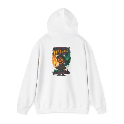 Fireball Demon Hoodie — Fiery Illustration Sweatshirt