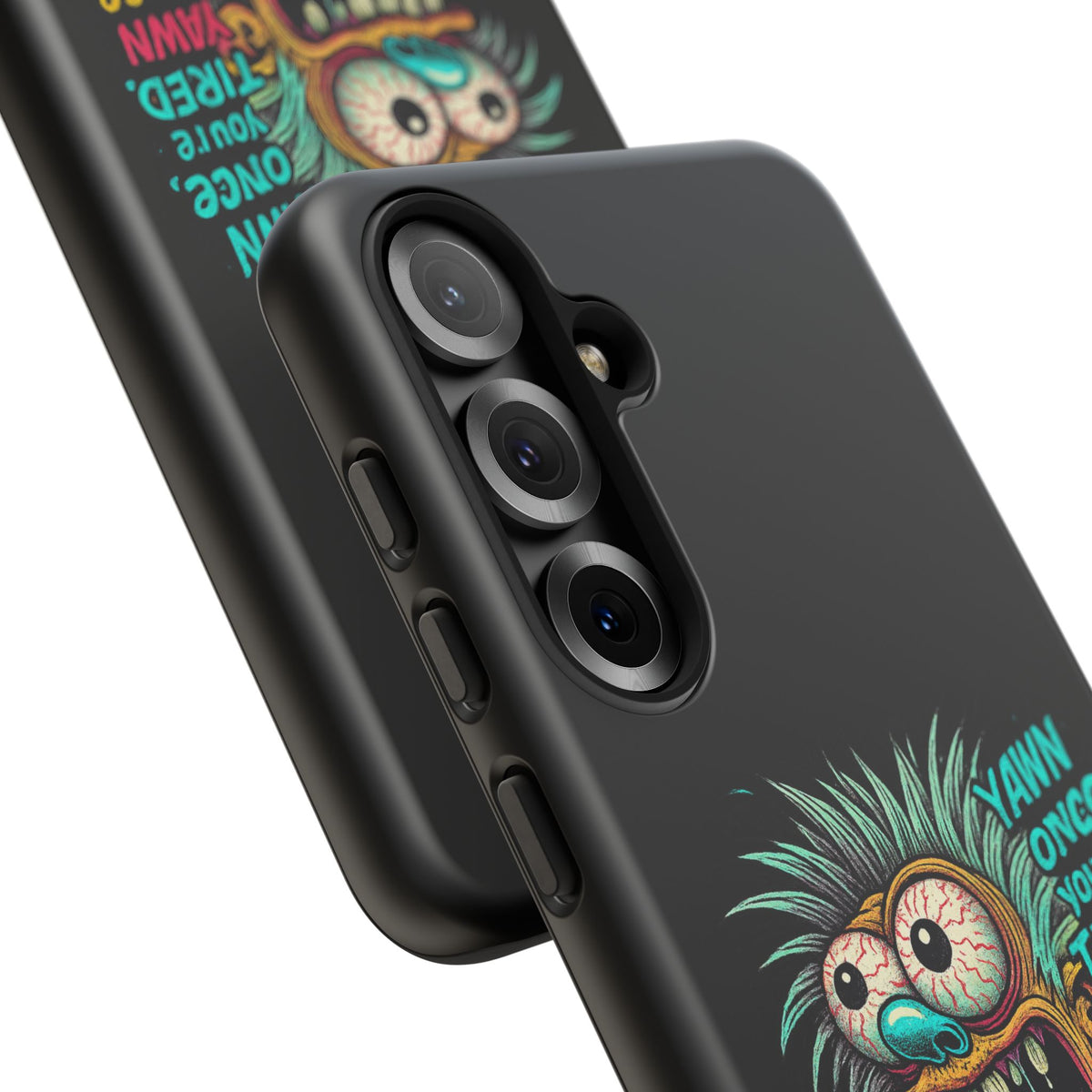 Phone Case — 'Yawn Once You're Tired, Yawn Twice You're Probably Expired' Retro Monster Graphic
