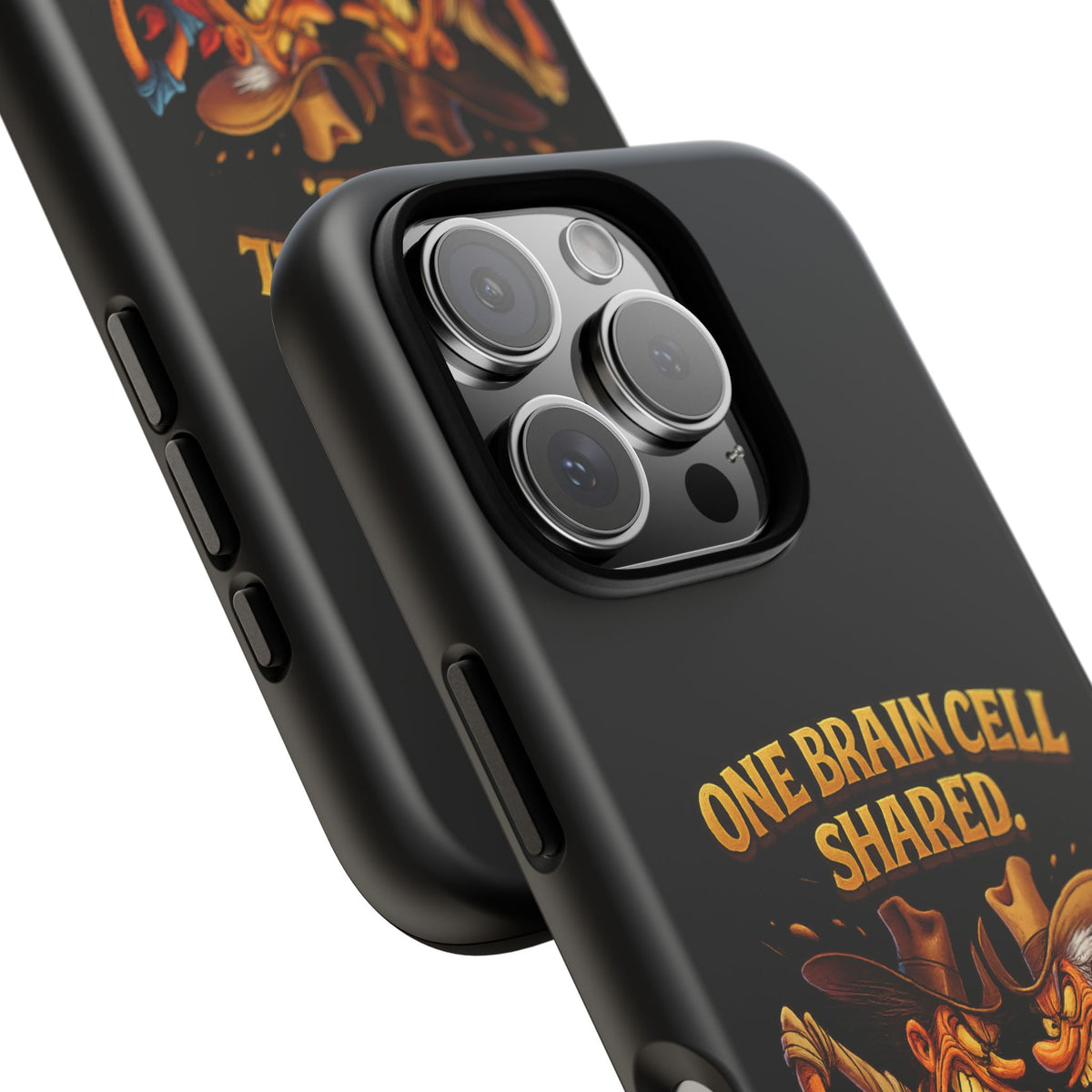 Phone Case — 'One Braincell Shared, Constantly Fighting for Custody' Funny Rivalry Cartoon