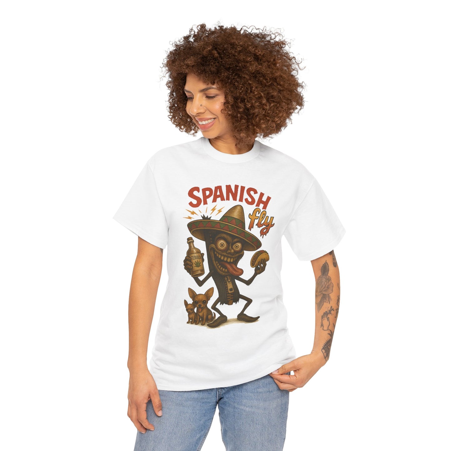 Spanish Fly – Tequila, Tacos & Trouble Tee
