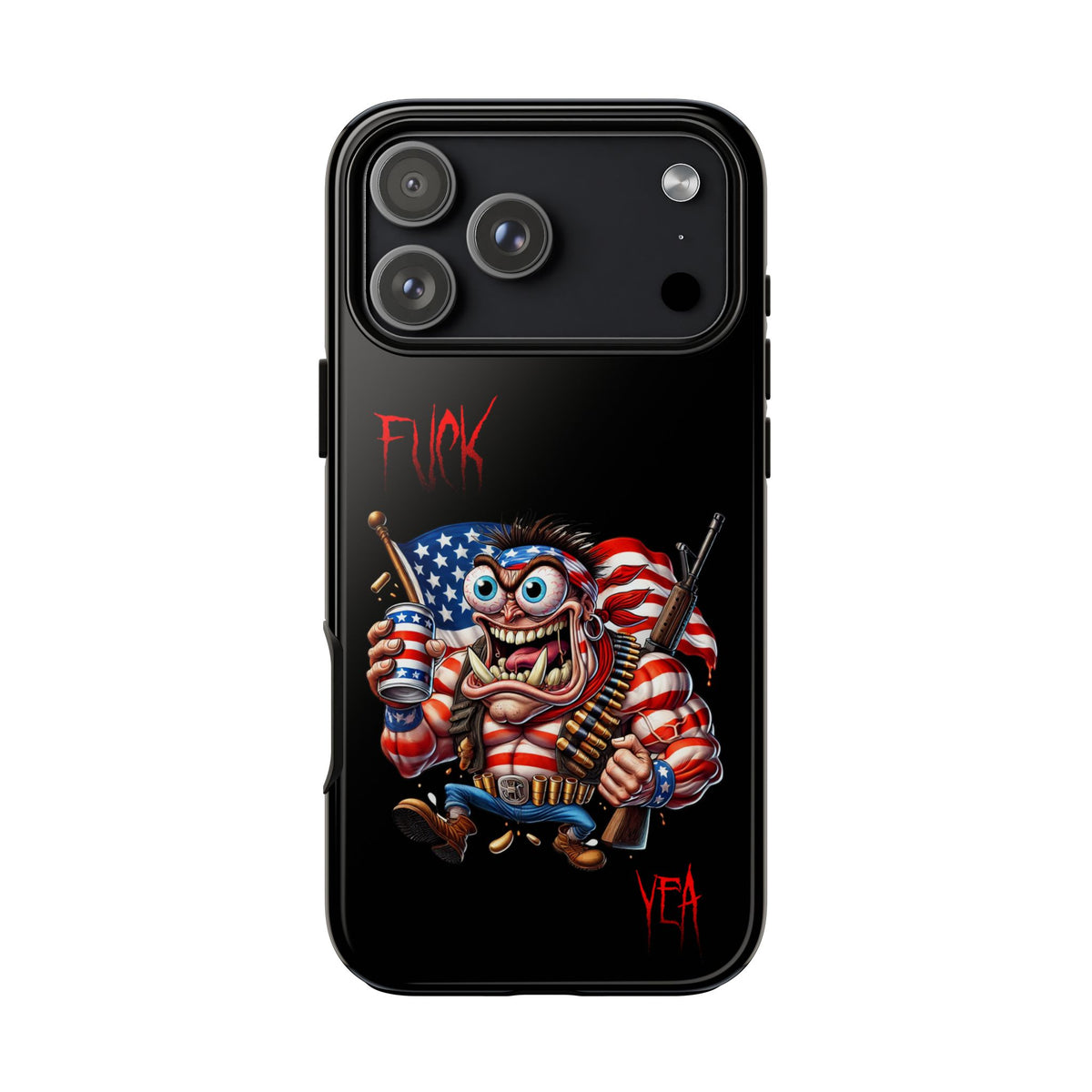 Patriotic Madman Phone Case — 'Funk Yea' USA Flag Tough Case