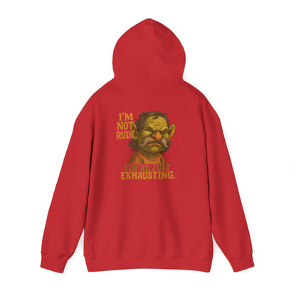 Troll Face Hoodie — "I'm Not Rude, You're Just Exhausting" Graphic Hoodie