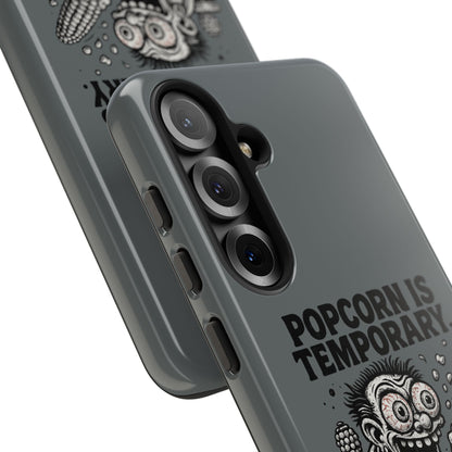 Phone Case — "Popcorn Is Temporary, Corn Is Eternal" Retro Zombie Corn Design