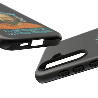 Phone Case — “I’m Not Charged Up… I’m Barely Contained” Electric Horror Design