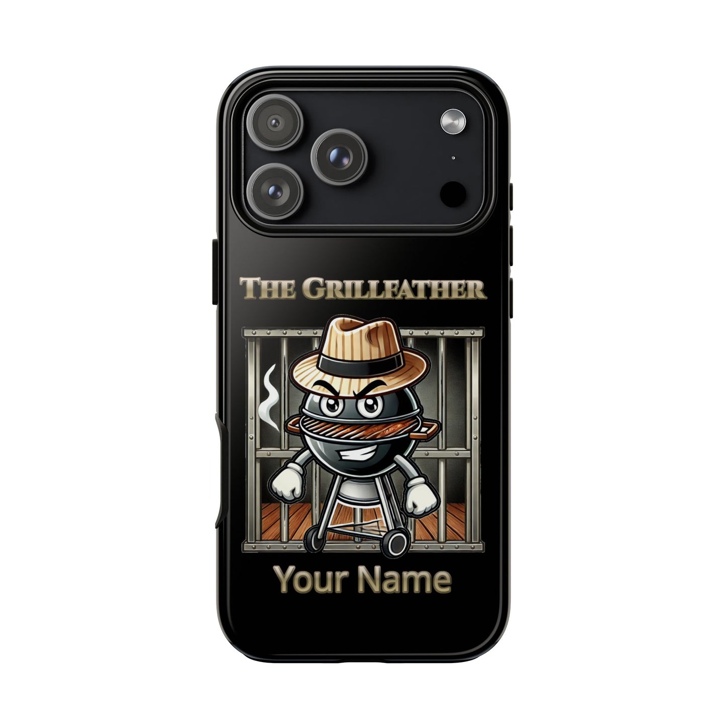 Grillfather Personalized Phone Case — Funny BBQ Smoker Design