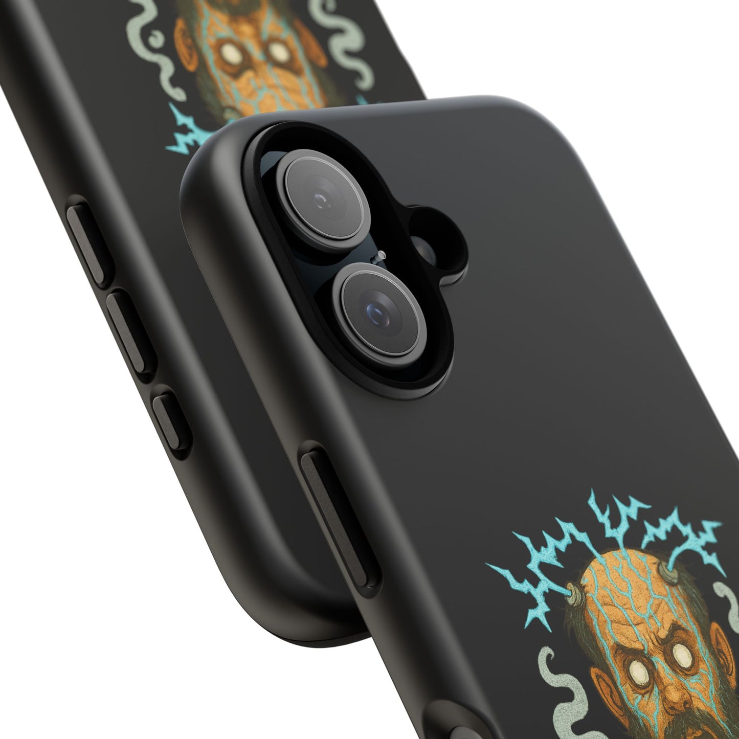 Phone Case — “I’m Not Charged Up… I’m Barely Contained” Electric Horror Design