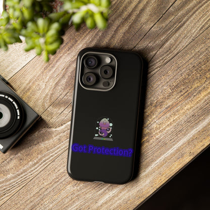 Phone Case — 'Got Protection?' Cute Purple Alien Anti-Shock Protective Cover