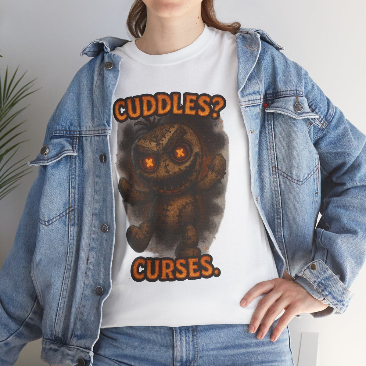 Cuddles? Curses. bear graphic tee | T-Shirt