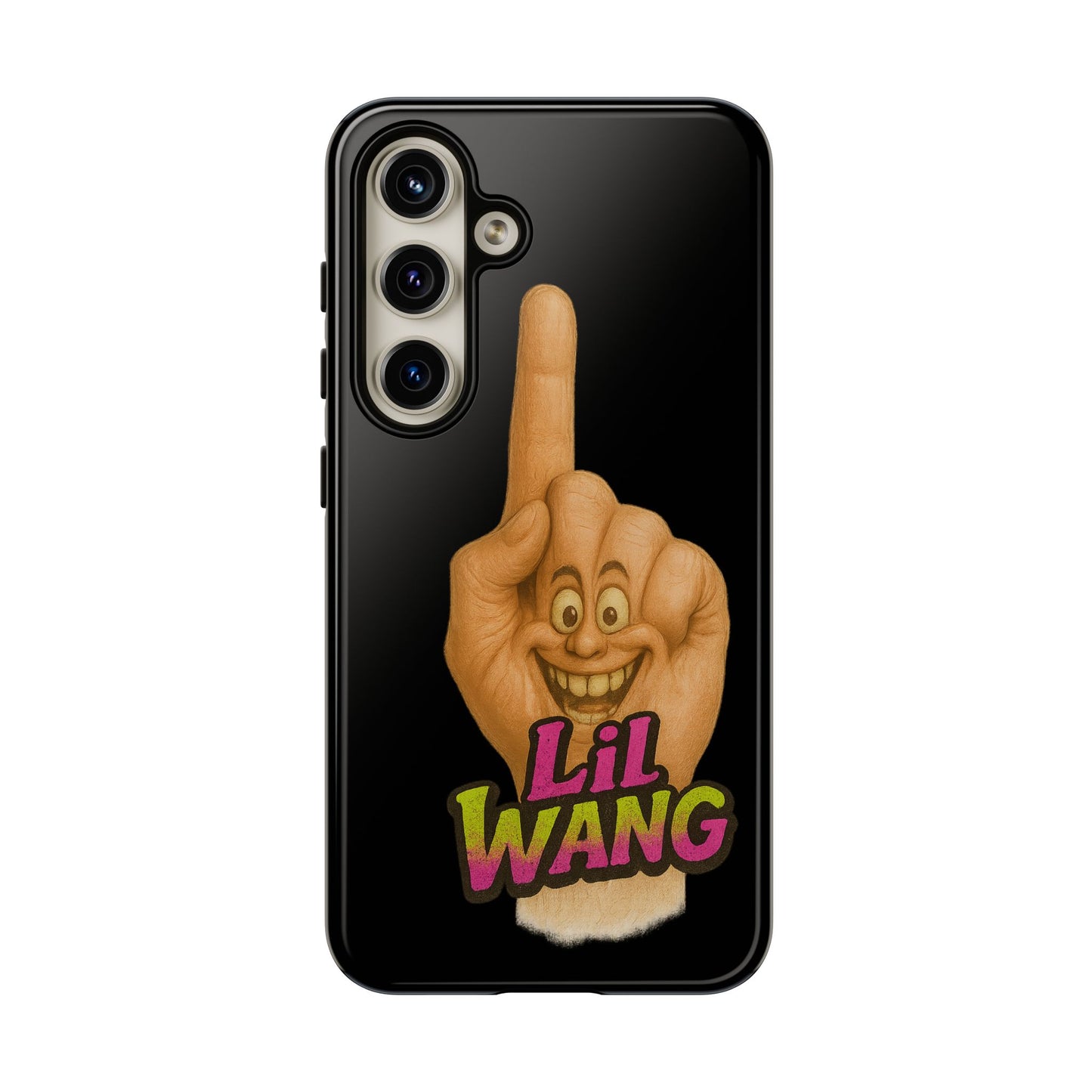 Phone Case — 'Lil Wang' Humorous Middle Finger Character Protective Cover