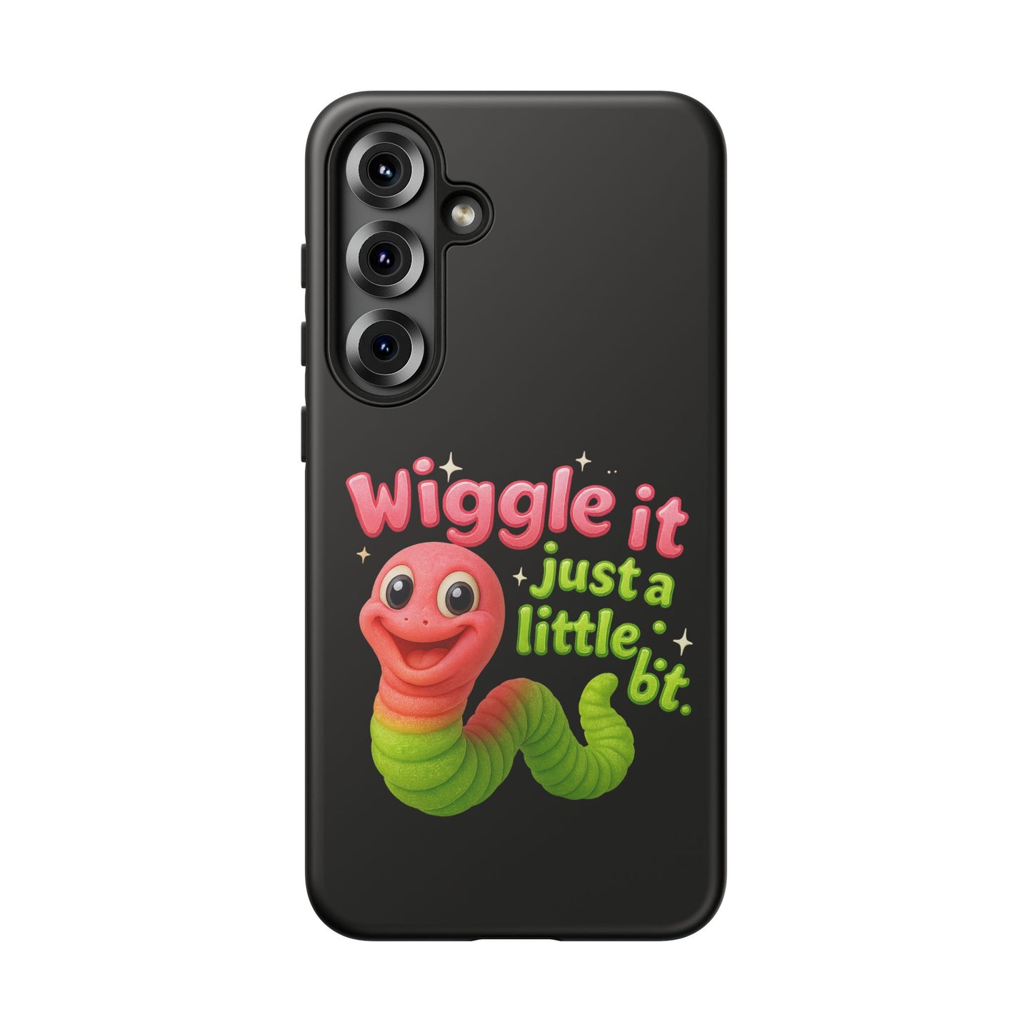 Wiggle It Worm Phone Case — Cute Pink & Green Cartoon iPhone Cover