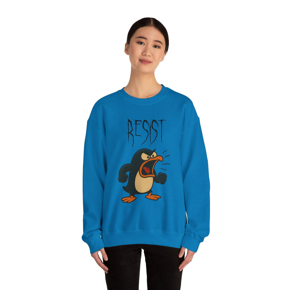 Resist – Angry Penguin Crewneck Sweatshirt