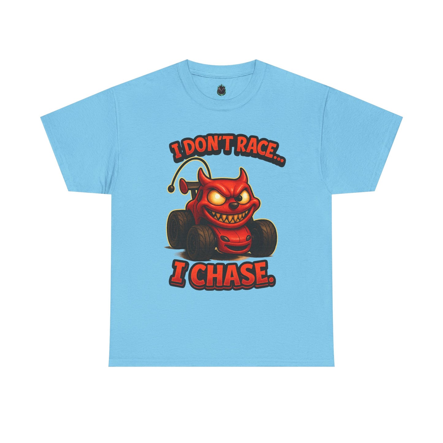 I Don't Race I Chase T-Shirt | Devil Car Cartoon Tee
